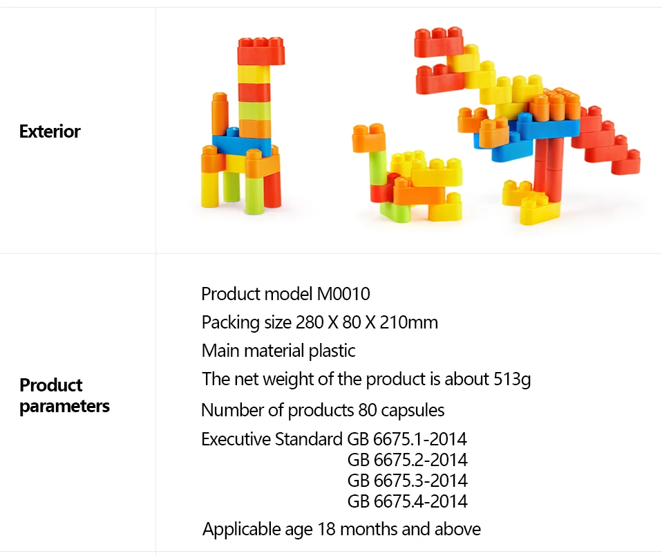 Original Xiaomi Mitu Hape 80pc Flexible Block Robot festival Gift 18 Month Above Environmental Friendly Newest Mijia Child Block (3)