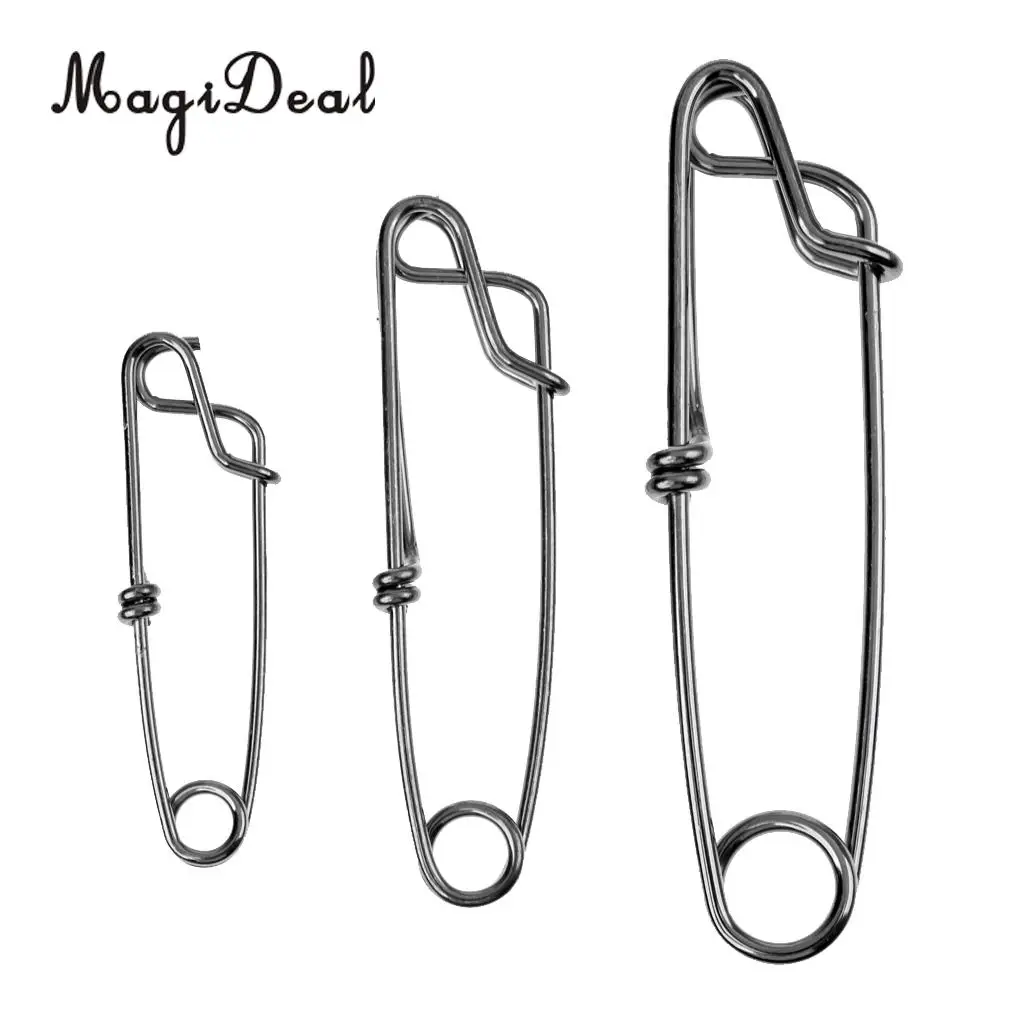 MagiDeal 30x Stainless Steel Long Line Longline Clip for Fishing Snapper Tool 60mm for for long line fishing sharking crabbing