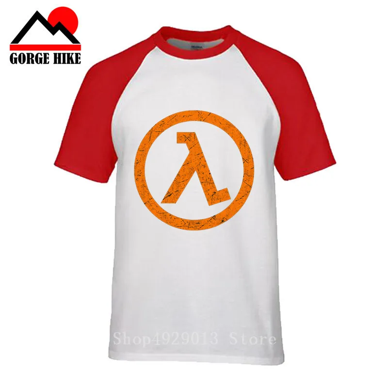 Мужские Забавные футболки Lambda Symbol Half Life 2 футболка с принтом и логотипом летняя из
