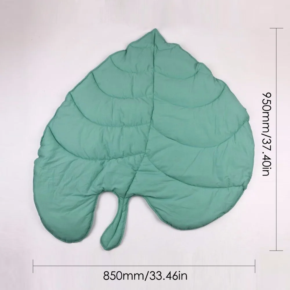 Nosii игровой коврик для новорожденных в форме листа, мягкий хлопковый детский коврик для ползания, напольный игровой ковер для упражнений, детский коврик для сна для мальчиков и девочек