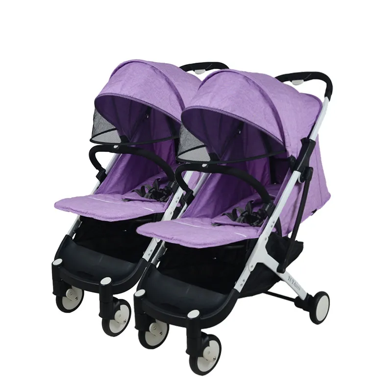  Yoyaplus Twin stroller high landscape portable baby stroller foldable sit reclining stroller double