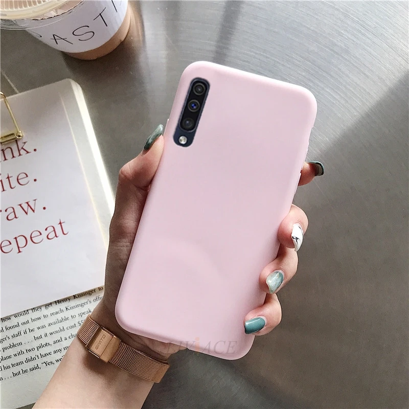 candy color silicone phone case on for samsung galaxy a5 a7 a3 a8 a9 star a50 a9s a8s a6s a6 soft tpu back cover