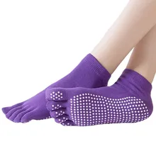 Women Yoga Socks Gym Sport Non Slip Massage Pilates Fitness Running Socks Anti-slip Sock Running Anti-slip solid Sock