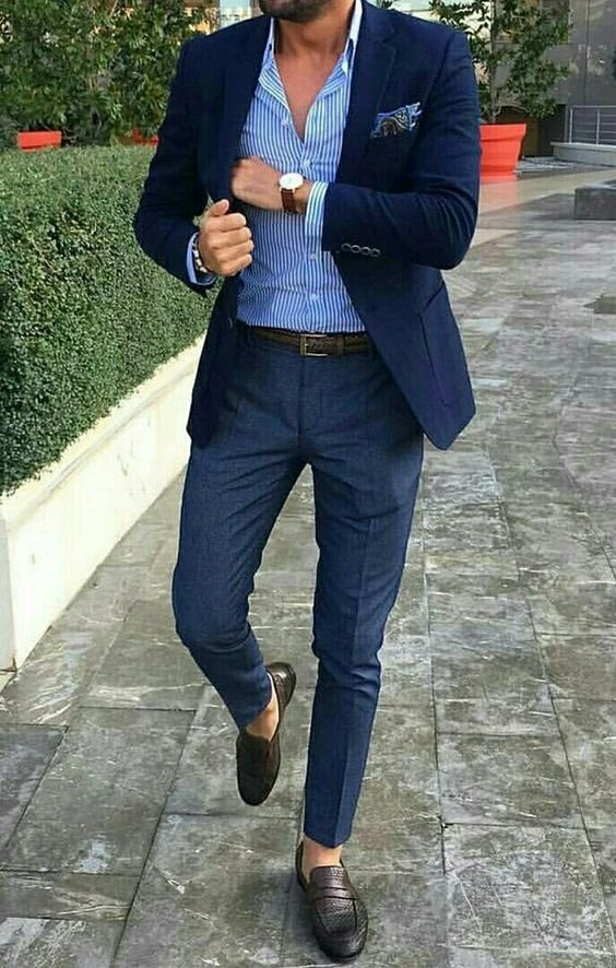 Bleu Marine Hommes Costume Blazer Mariage Marie Costume Hommes Avec Pantalon Gilet Terno Decontracte Slim Fit Smoking Veste Costume Homme Mariage Aliexpress