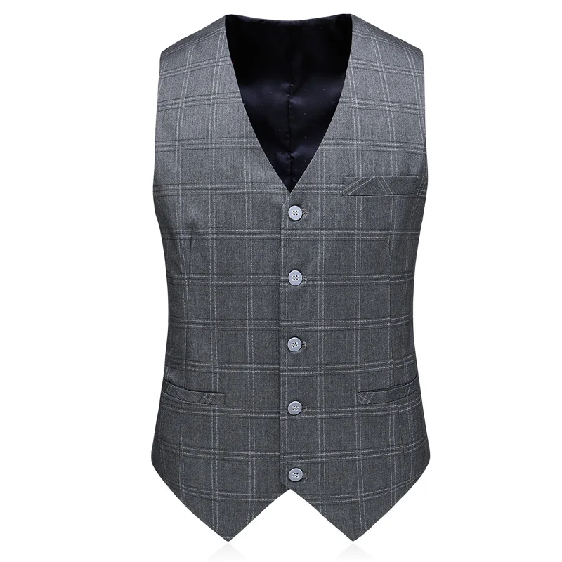 MarKyi fashion double breasted mens gray suits plus size 5xl plaid suits for men wedding costume mariage homme  