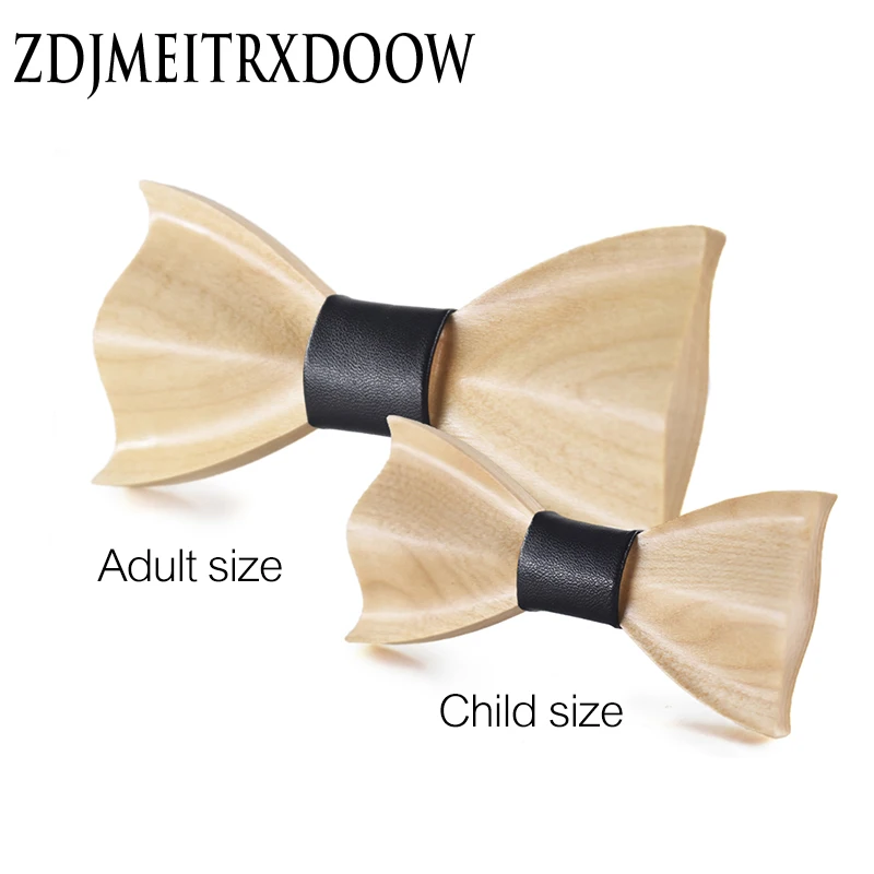 

2017 brand new kid 3D high-end wooden bow tie boys and girls dress shirts suits bow tie children boys girls wooden bow