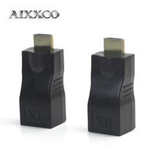 AIXXCO HDMI удлинитель передатчик TX/RX HDMI V1.4 HD 1080P до 30 м по CAT6 RJ45 Ethernet кабель для ТВ проектора DVD