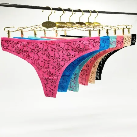 New women 5 pcs lots pink back print leopard  cotton bikinis  underwear panties