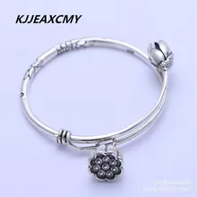 KJJEAXCMY 925 пробы Серебряный Винтажный серебряный Лотос бутон женский персональный пуш-ап браслет