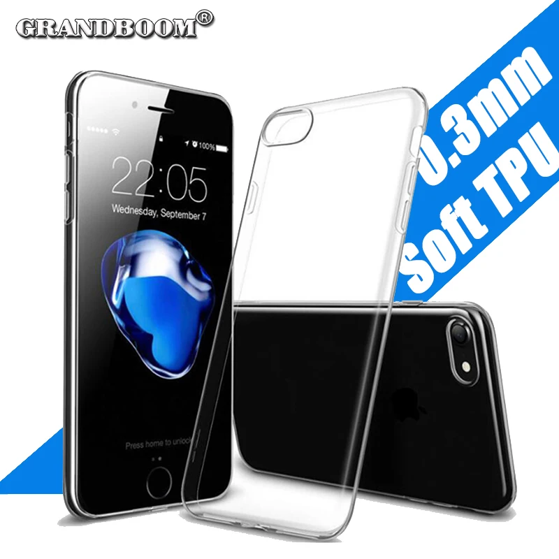 imágenes para GRANDBOOM 0.3mm Ultra Thin Clear TPU Transparente Funda de Silicona para el iphone 7 Plus 6 6 S Samsung S6 S7 S8 plus Note5 50 unids imágenes para GRANDBOOM 0.3mm Ultra Thin Clear TPU Transparente Funda de Silicona para el iphone 7 Plus 6 6 S Samsung S6 S7 S8 plus Note5 50 unids