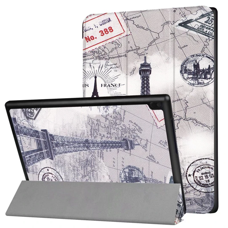 

Printing PU Leather Case Cover For Lenovo Tab4 Tab 4 10 Plus TB-X704 TB-X704N TB4-X704F 10.1" Case Cover Funda +Film+Stylus Pen