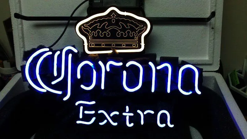 neon sign for corona extra signboard real glass bar corona christmas light show
