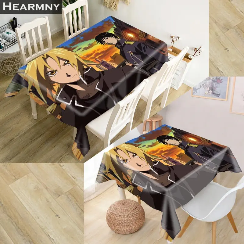 Fullmetal Alchemist скатерть 3D оксфордская ткань квадратная/прямоугольная Пылезащитная скатерть для вечерние украшения дома покрытие для телевизора - Цвет: 11