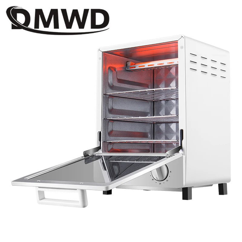 

DMWD MINI toaster electric oven multifunction timer making biscuits bread cake pizza Cookies baking machine 12L liter 800W EU US