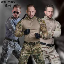 ACU/CP/черный камуфляж лягушка Одежда для CS тактическая боевая униформа Спорт на открытом воздухе Военная охота костюм рубашка брюки