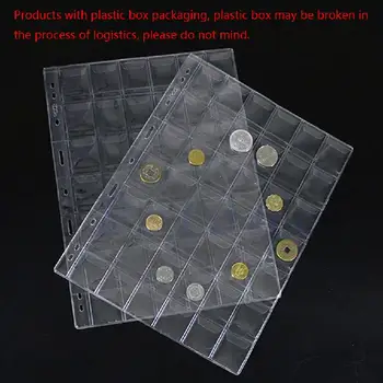 

20/30/42 Pockets Classic Plastic Coin Holders Sheets For Storage Collection Album Case