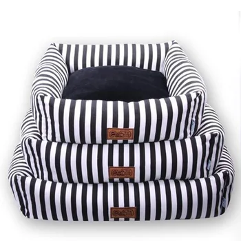 

Luxury Square Strip Dot Design Cama Gato Dog Bed Puppy Doggy Beds Cat Mat Sofa Pet House Nest Sleep Cushion Kennel S,M,L Size