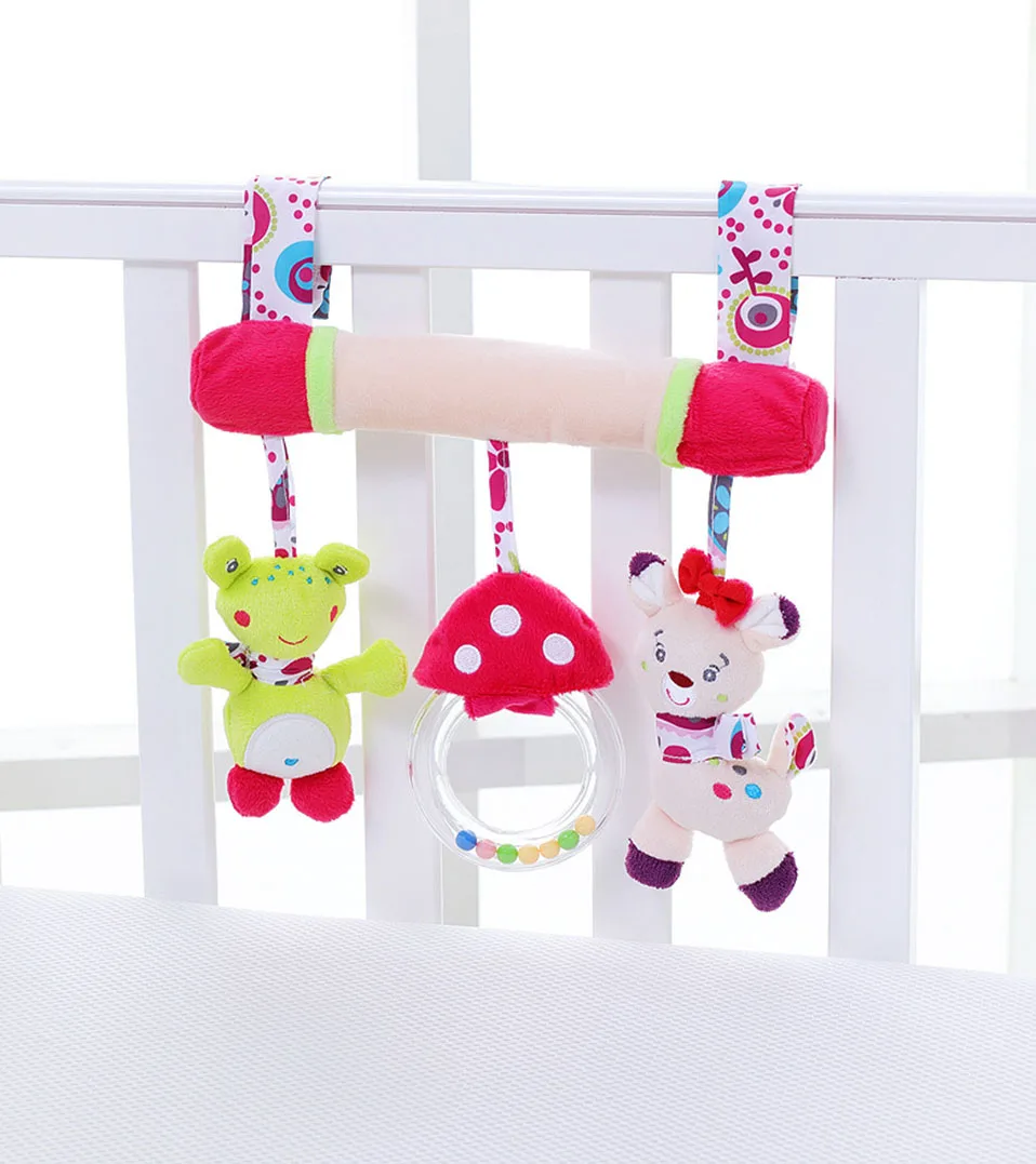 Cute Baby Toys Infant Animal CribCarBed Rattles Toys Baby Seat Accessories Animal Baby Mobile Stroller Toys Plush Playing Doll (10)