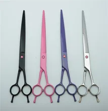 9” 24cm Customized Logo Japan 440C Professional Dogs Cats Pets Hair Shears Hairdressing Scissors Straight Cutting Shears C4005