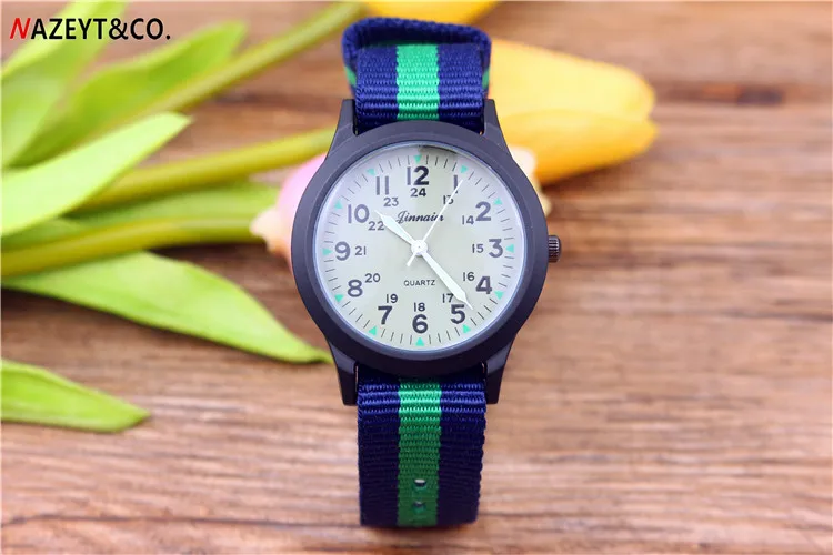 NAZEYT детские спортивные часы высокого качества среднего студента светящиеся для мальчиков и девочек руки армейские часы Reloj de cuarzo - Цвет: blue green blue