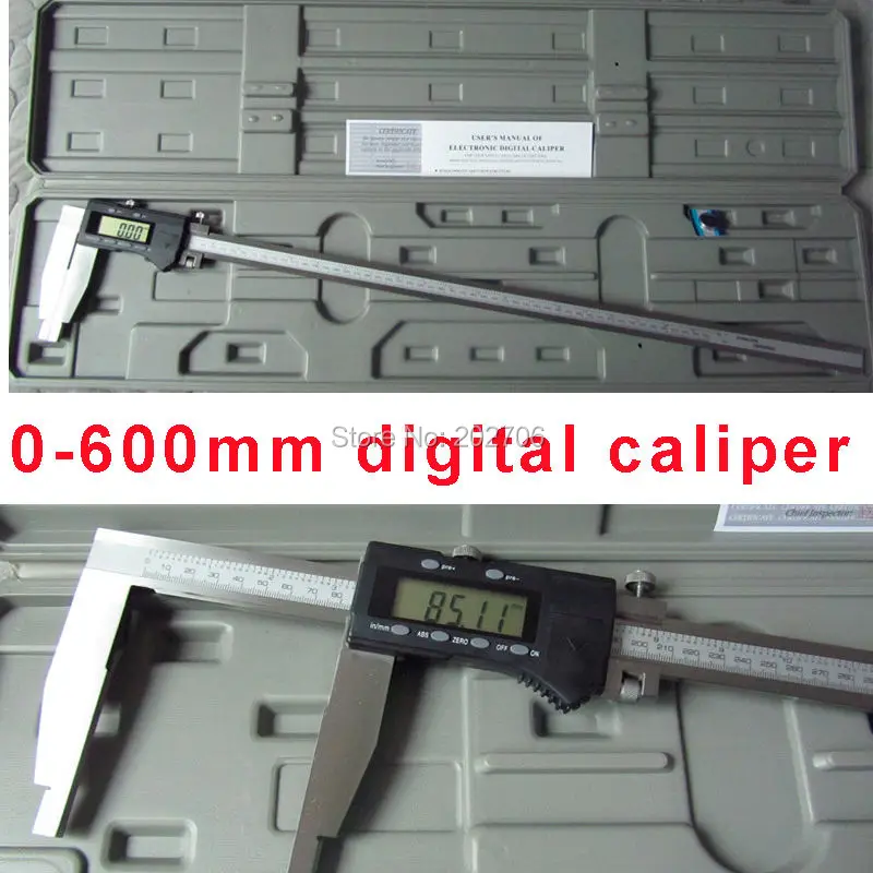 

Factory-outlet! 600MM 24inch Digital Caliper 0-600mm Heavy duty digital vernier caliper gauge with nib jaws