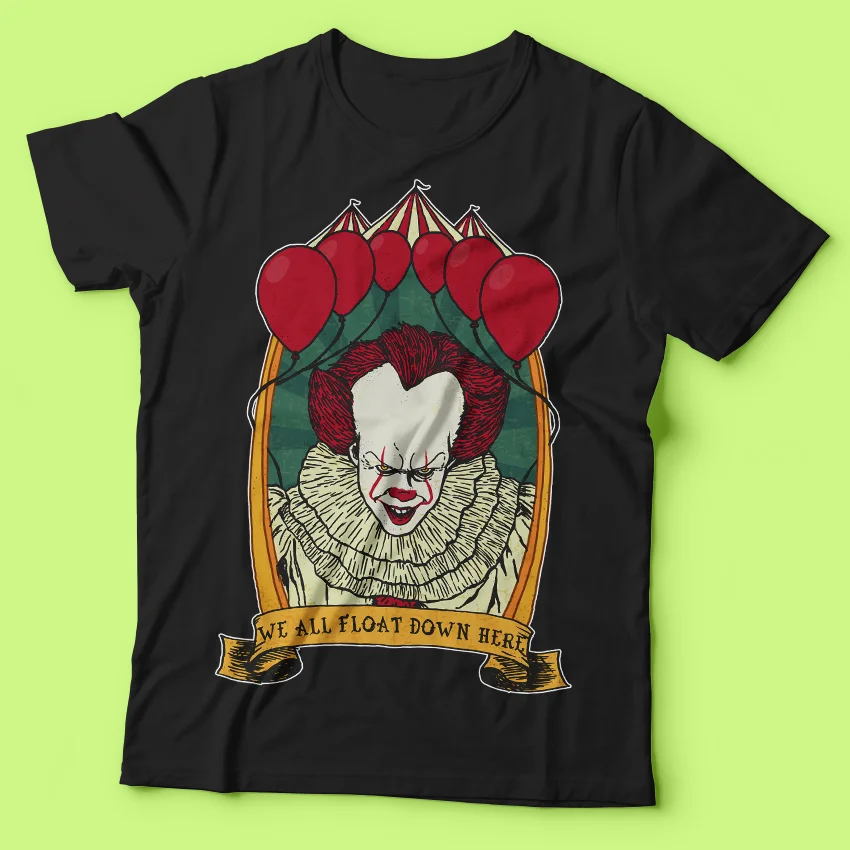 

Pennywise T Shirt Ispirata Al Film It Pennywise Shitcake Nerd Clothing 100% Cotton Brand New T Shirts Basic Tops