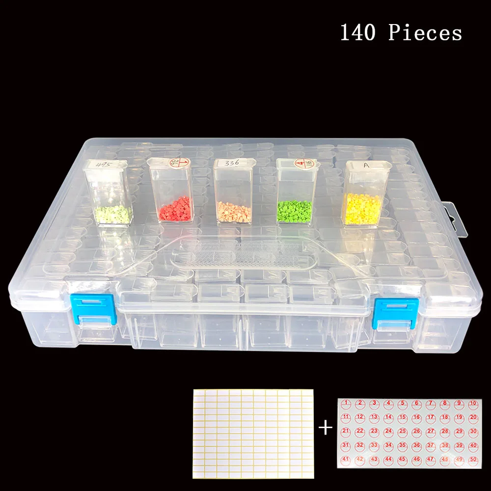 

5d Diamond Painting Accessories box 140/280 Grid Mosaic Beads Container Daimond painting Box Tools Diamant Painting Holder