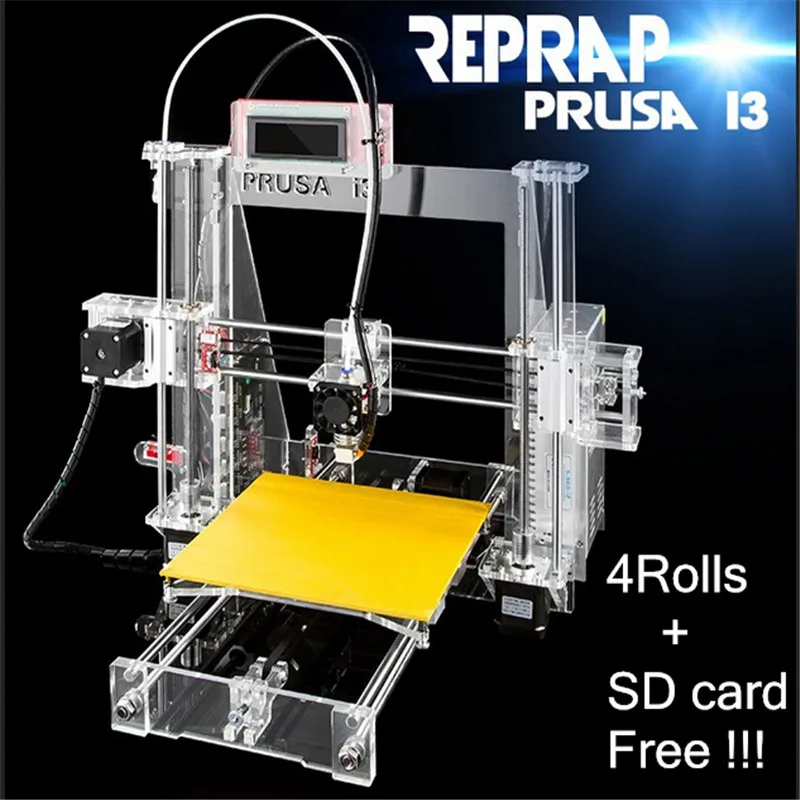  2016 prusa i3 3d  printer+4KG PLA/ABS +SD card prusa i3 3d printer support technical assitance 