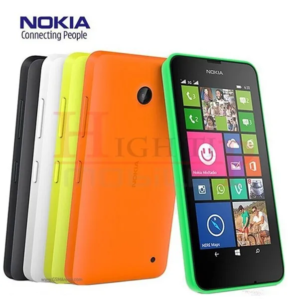 Dual Sim phone Refurbished Original Nokia Lumia 630 windows phone 8.1 Snapdragon 400 Quad Core 4.5" Screen 3G mobile phone iphone 11 refurbished
