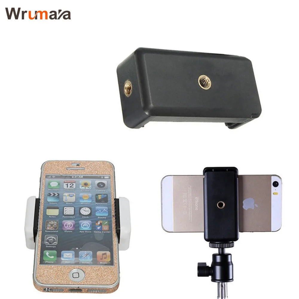

JERX Unique Design Double 1/4" Screw Head Connection Mobile Phone Tripod Monopod Holder Adaptor Clip Mount for iPhone 6s 7 plus