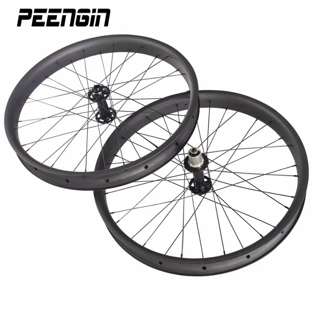26er Fatbike Wheelset Clincher Full Carbon 65mm Rim wide 3232H 135197mm12