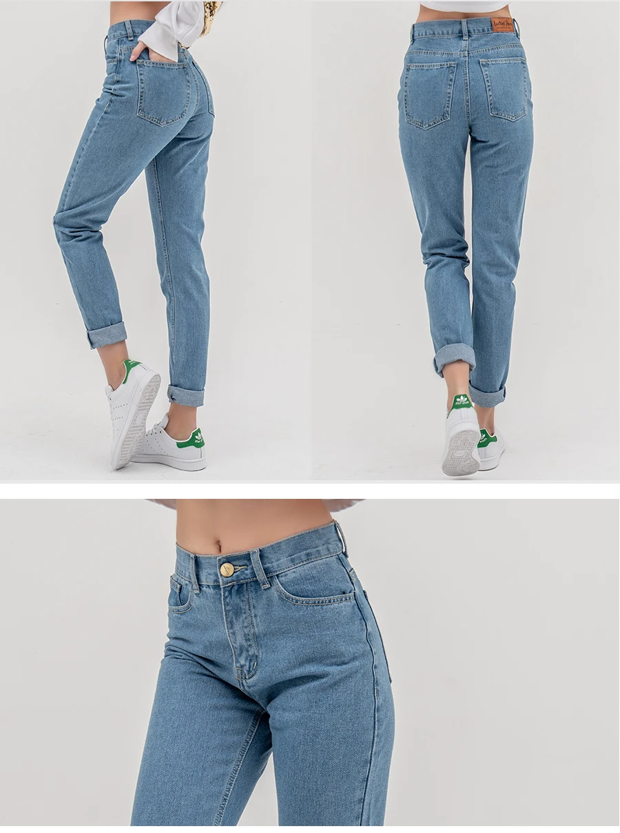 luckinyoyo jean woman mom jeans pants boyfriend jeans for women with high waist push up large size ladies jeans denim 5xl 2020