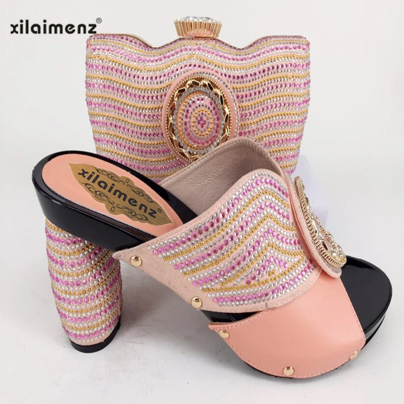 Partie Assorti Sac purple 40 as Super Haute Pantoufle Avec Nouveau Couleur Gold yellow Slingbacks Cristal Peach Pour Dames red La sliver Femmes green Remise Style peach Picture Italien Chaussures w4wzHr