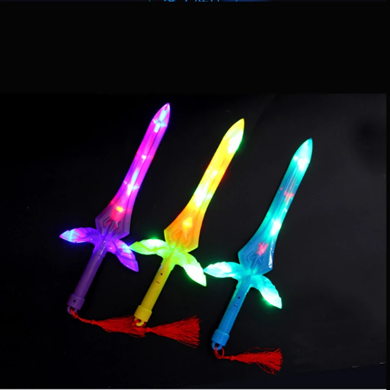 Led Light up Toys Plastic Colorful Light Sword Toys Glowing Party Favors for Kids Party Suppplies Laser Sword Christmas Toy (10)