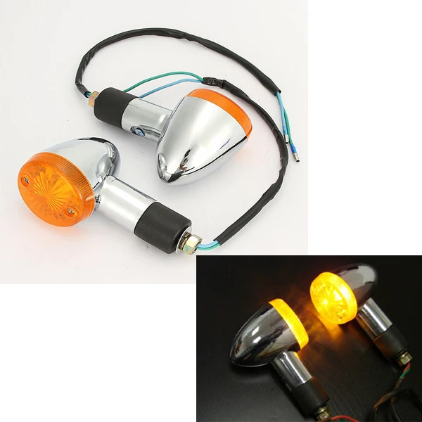 LED Turn Signals Light Amber For Yamaha Virago XV 250 500 535 700 750 920 1100