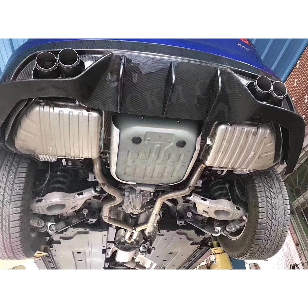 Задний спойлер из углеродного волокна с выхлопным глушителем для Jaguar F-PACE- задний бампер Защита