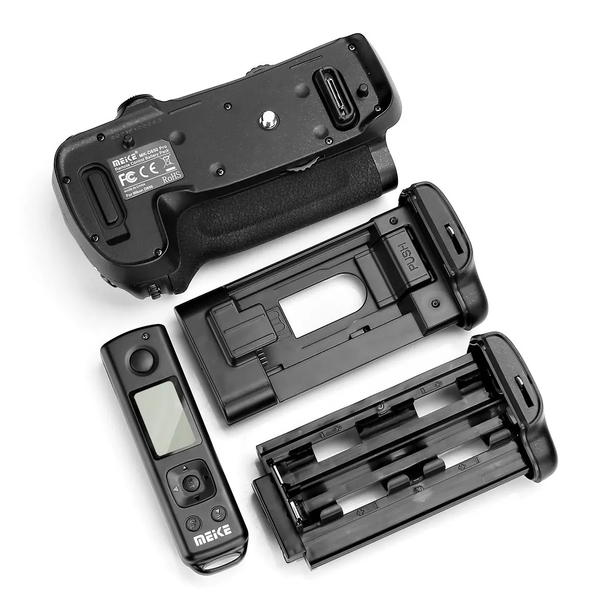 US $116.64 Meike MKD850 Pro Battery Grip With 24G Wireless Remote Control W 2ENEL15 Batteries W USB Dual Charger For Nikon D850
