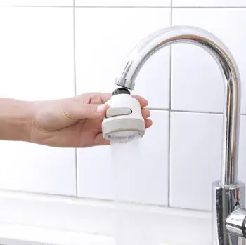 

300PCS Moveable Kitchen Tap Head Universal 360 Degree Rotatable Faucet Water Saving Filter Sprayer Curved Filter SN1589