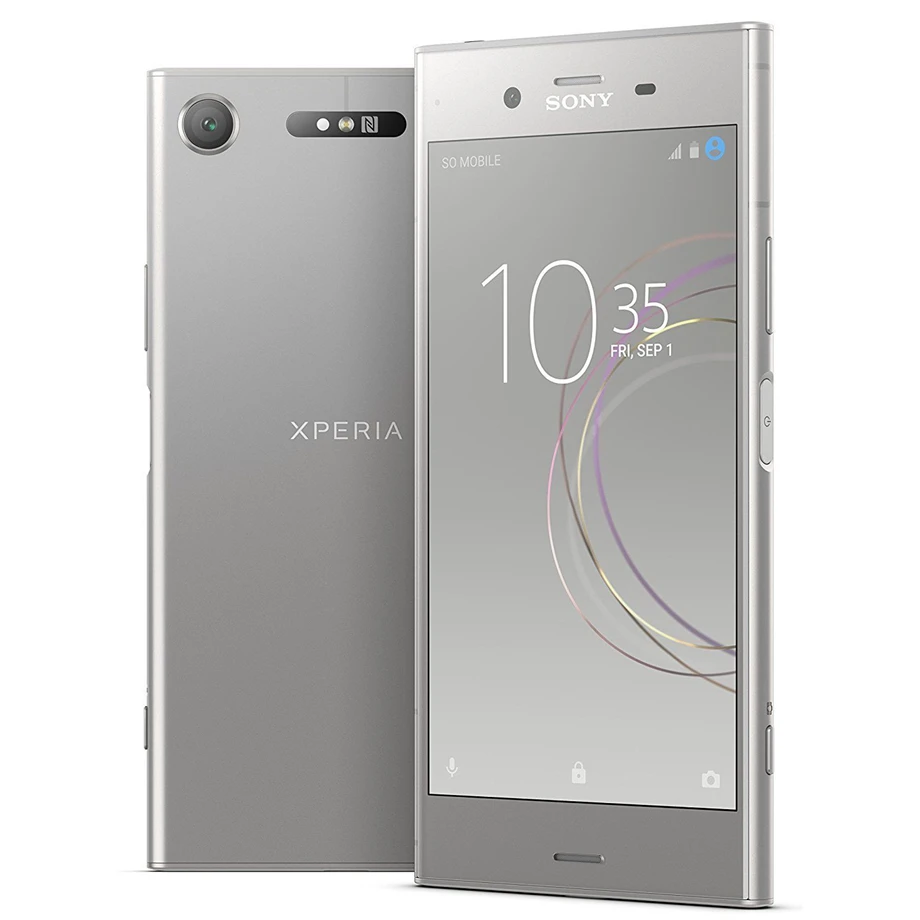 Разблокированный мобильный телефон sony Xperia XZ1 G8341, 4G Android, четыре ядра, 5,2 дюймов, 19MP ram, 4 Гб rom, 64 ГБ NFC