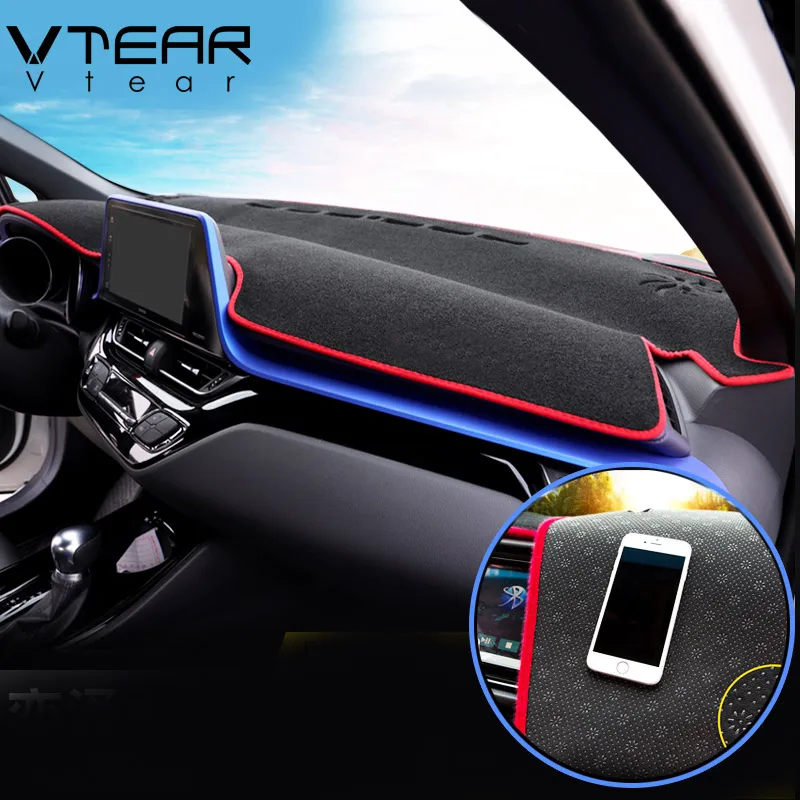 

Vtear For Toyota C-HR Car Accessories Car dashboard cover Mats Avoid light pad Shade board Silica gel Protective Mat CHR 2017