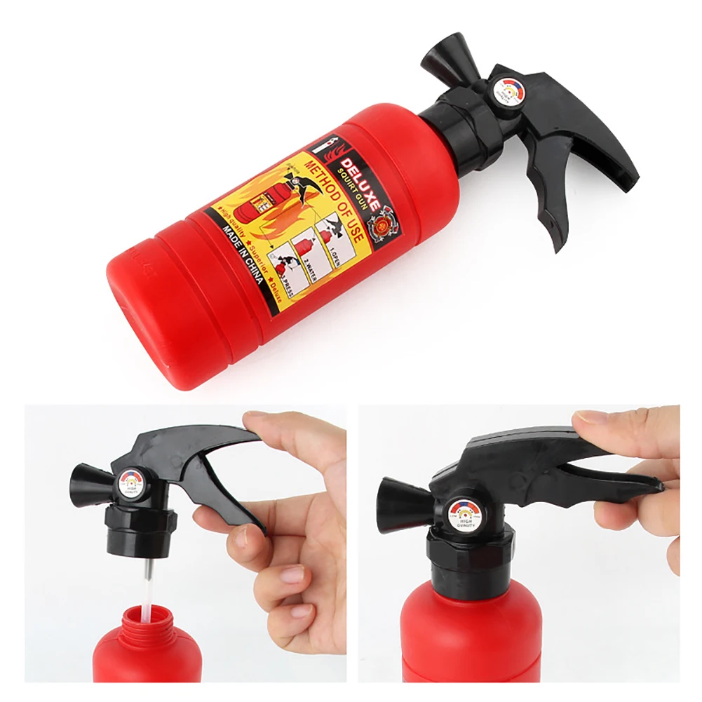 Kids Pull-Type Fire Extinguisher Water Gun Cap Firefighting Suit Beach Play Toys Educational Toy For Boys Gift