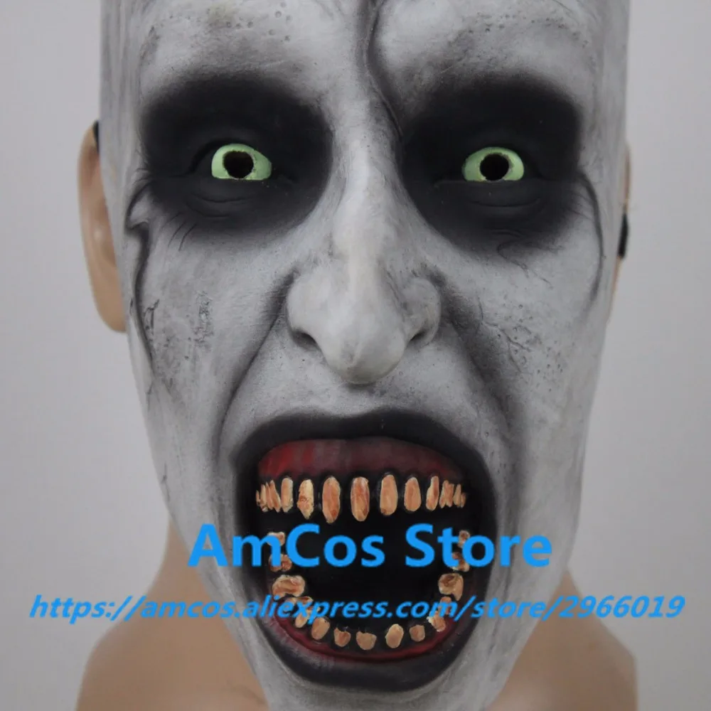 2018 The Nun Horror Mask Cosplay Valak Scary Half Face Latex Masks Helmet Halloween Party Props DropShipping4
