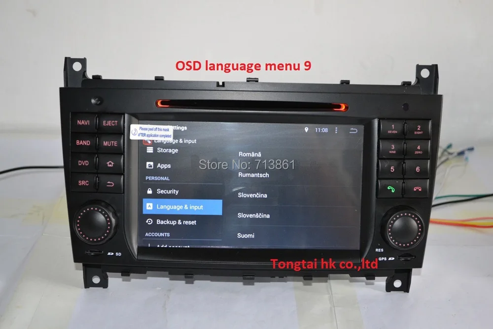 Top 7" Android 7.1 for mercedes w203,clk w209 2din car dvd,gps navigation 3G,Wifi,radio,bluetooth,Steering wheel Canbus Free 8g map 18