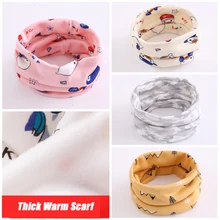 Хлопковый вельветовый шарф для малышей, теплый детский зимний шарф для детей, круглый шарф для девочек и мальчиков, теплый удобный шарф