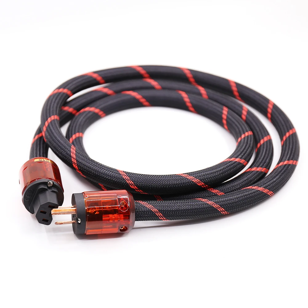 

High Quality Pure Copper US Power Cable HIFI US Plug Extension power cable 1M
