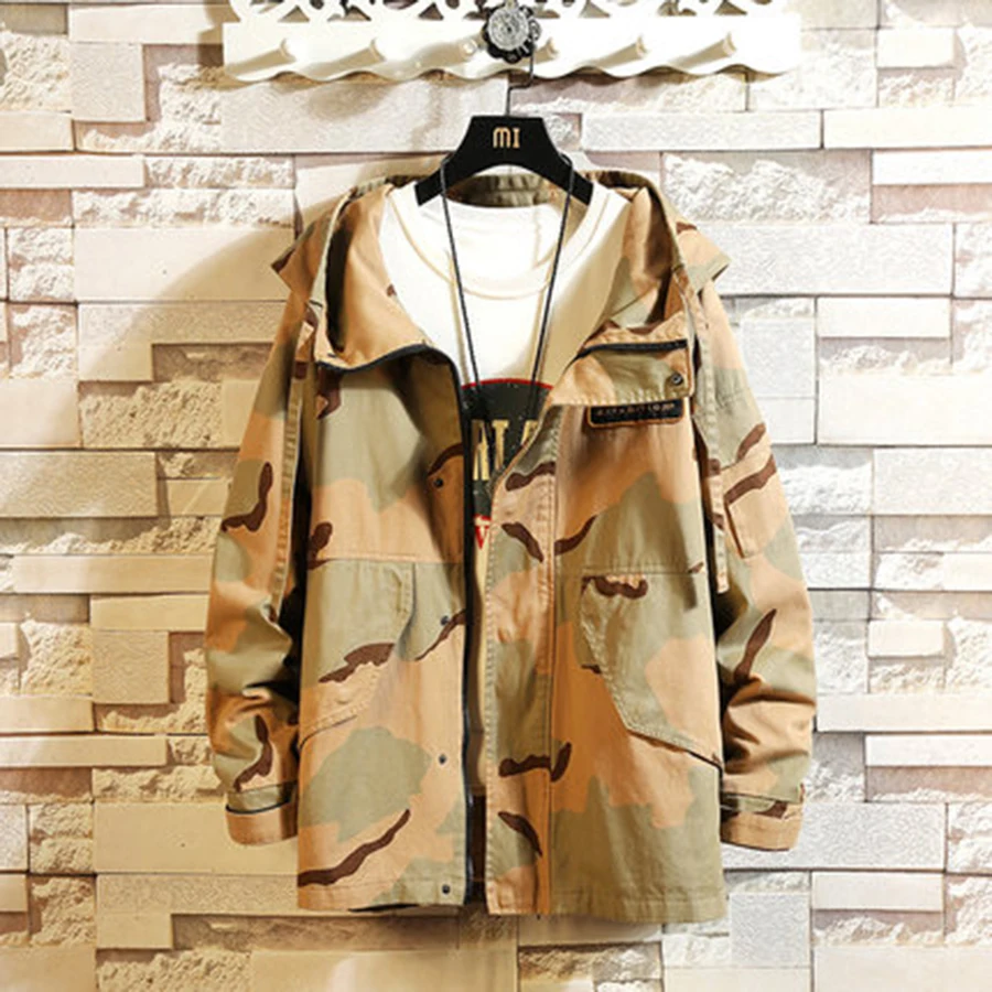 Casual Men's Jacket Japenese Streetwear Army Military Jacket Camouflage Jacket Men Coats Male Outerwear Overcoat Plus Size 5XL Casual Men's Jacket Japenese Streetwear Army Military Jacket Camouflage Jacket Men Coats Male Outerwear Overcoat Plus Size 5XL