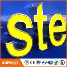 Изготовленный На Заказ вывеска со светодиодными буквами для названия известных торговых марок логотипы