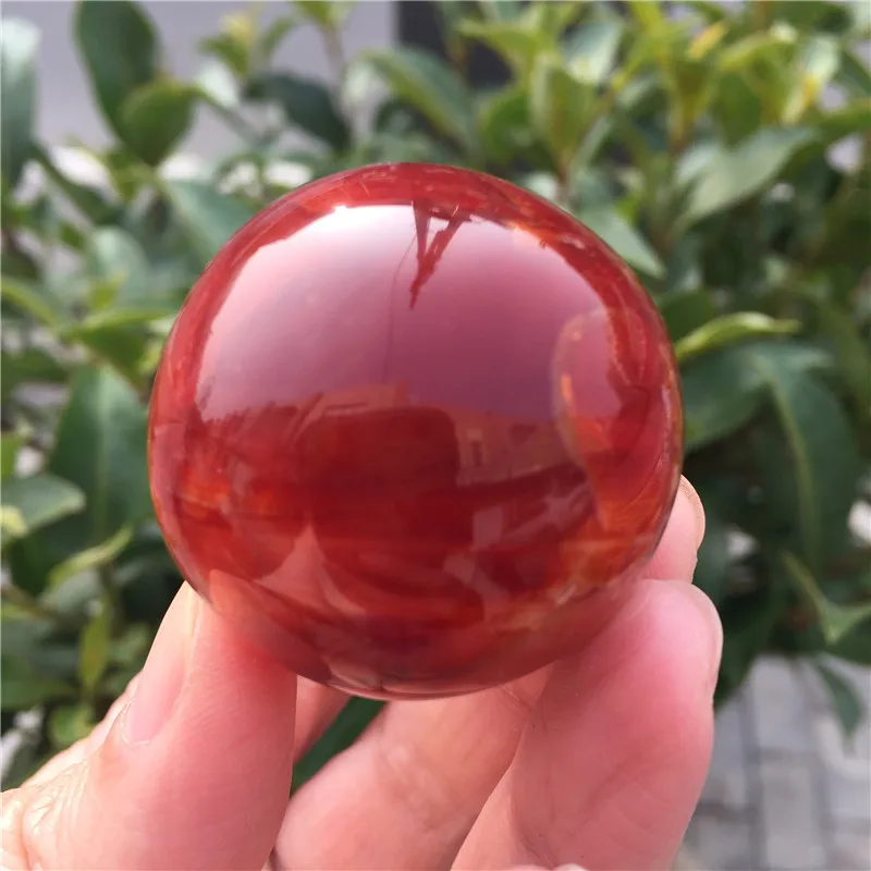 

1PC Natural Red Agate Gemstone Crystal Ball Healing Sphere Feishui Stone Meditation Chakra Carnelian Stone Home Decoration