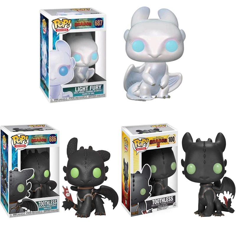 Achat FUNKO POP comment former votre Dragon sans dents lumière fureur Figure modèle jouets Collection jouet pour enfants cadeaux de noël
