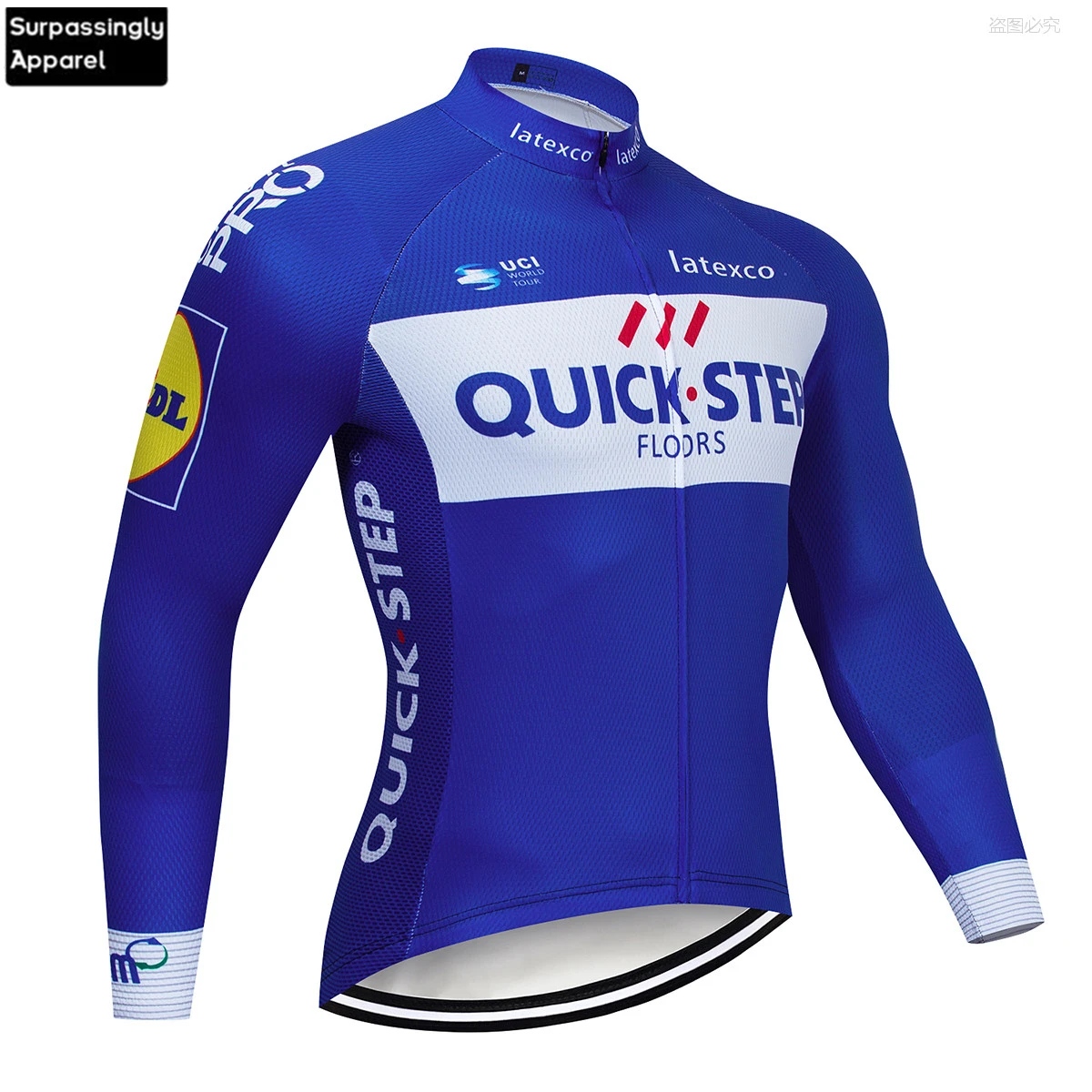 

Pro New Team Quick Step Cycling Jersey Blue 2019 Men Autumn Spring Long Sleeve Bicycling Clothing Ropa Ciclismo Sportswear